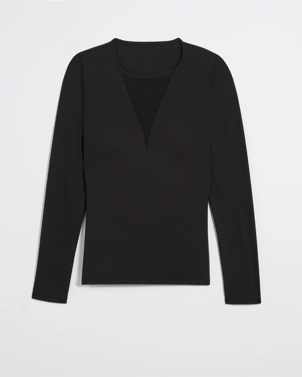 WHBM® FORME Long Sleeve Mesh Top White House Black Market